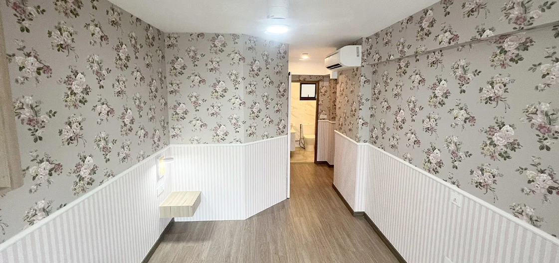 Living Area Transformation with Floral Charm Wallpaper